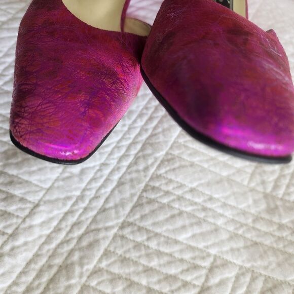J.Renee Vintage Beautiful! tornasol hot pink elastic band heels - Picture 7 of 16